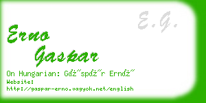 erno gaspar business card